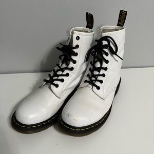 Dr. Martins 1460 white leather boots